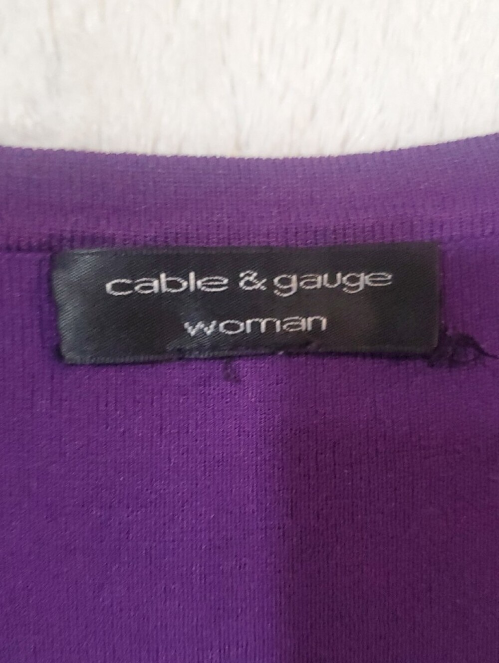 Cable & Gauge Purple Notch-Neck Tunic Top - Picture 4 of 9
